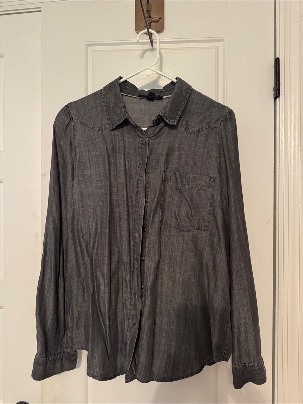 Jane and Delancey Gray Button-Down Shirt